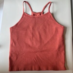 Ribbed Coral Tank Top